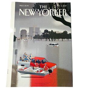 The New Yorker Political Magazine Sep 11 2017 Cover Hurricane u Harvey Chris War